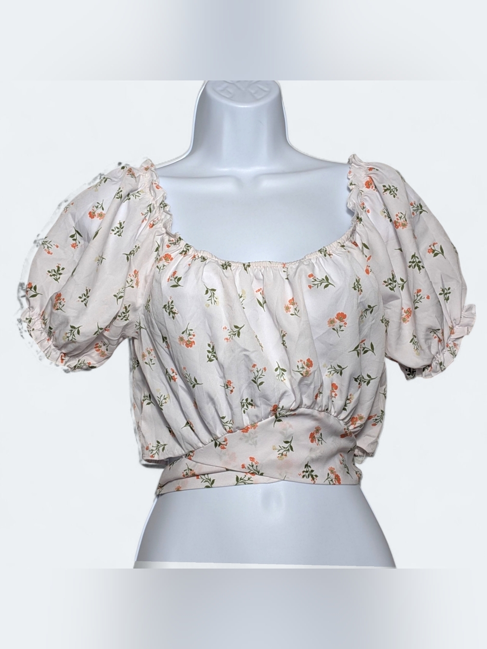 Mixed Brand Lot Blouses Bright Floral Boho Romantic Crop Fairy Y2K Cottagecore - Picture 4 of 16